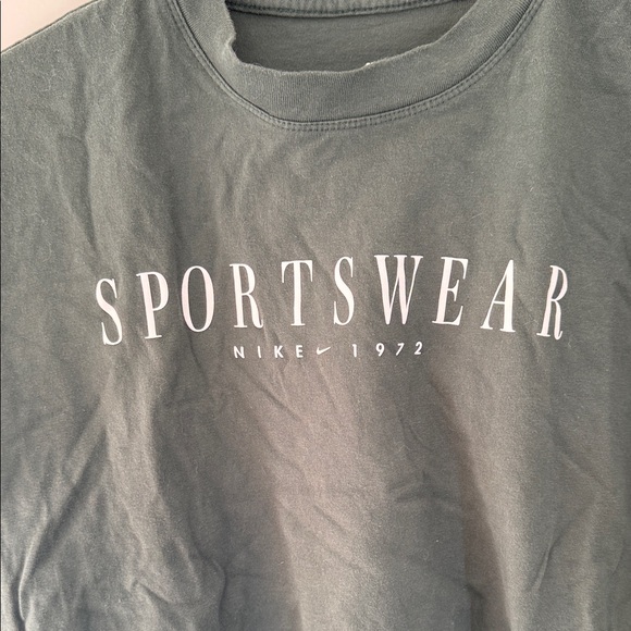 Nike Women's Dark Green Sportswear Tee - Picture 3 of 5